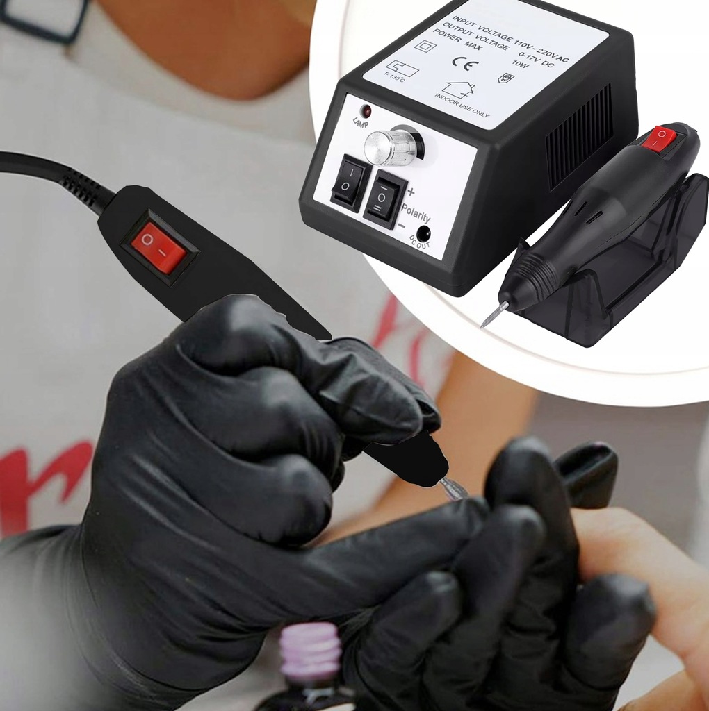 FREZARKA DO PAZNOKCI MANICURE PEDICURE PROFESJONALNA ZESTAW FREZÓW MOC 20W EAN (GTIN) 5906700045837